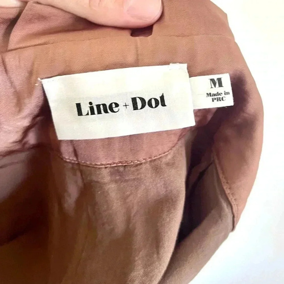 Line & Dot Ali Paperbag Waist Cropped Satin Trouser Pants in Terracotta Size Med - Picture 11 of 13